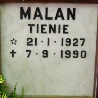 MALAN Tienie 1927-1990