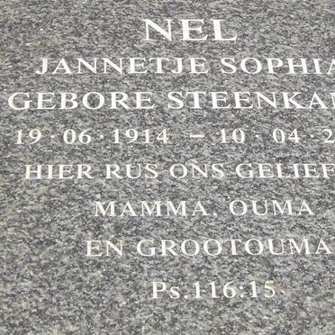 NEL Jannetje Sophia nee STEENKAMP 1914-2002