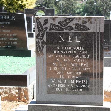 NEL W.P.J. 1911-1977 &amp; W.M.J. 1925-2002