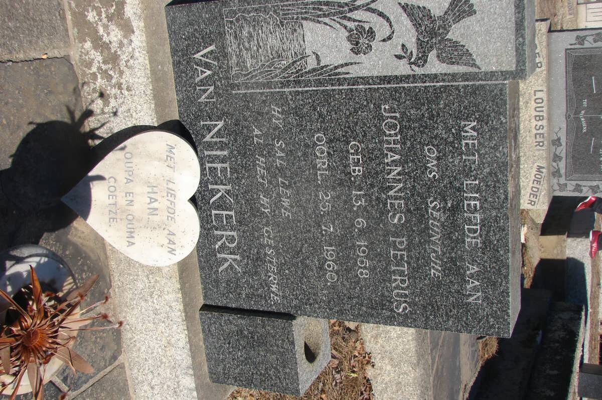 NIEKERK Johannes Petrus, van 1958-1960