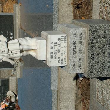 NIEKERK D.J., van 1931-1984 :: NIEKERK Annette, van 1959-1959