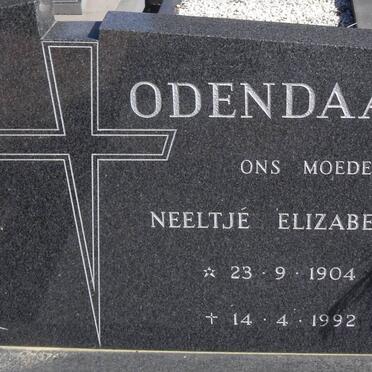 ODENDAAL Neeltje Elizabeth  1904-1992