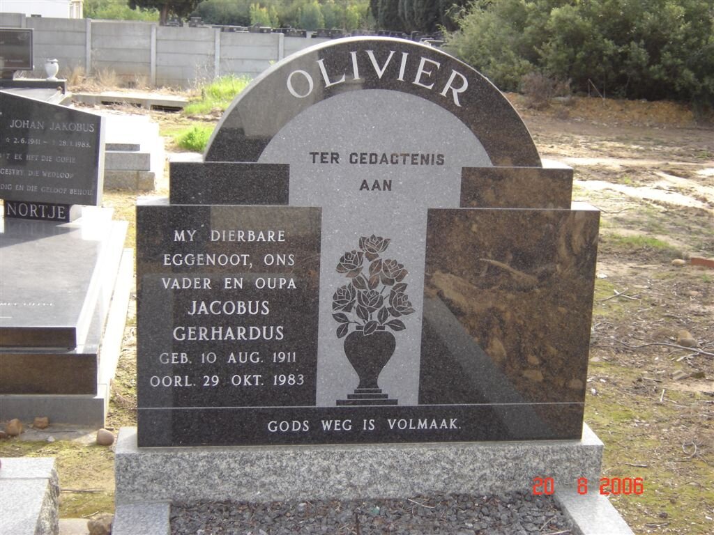 OLIVIER Jacobus Gerhardus 1911-1983