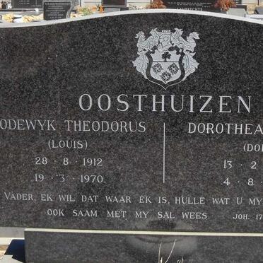 OOSTHUIZEN Lodewyk Theodorus 1912-1970 &amp; Dorothea MADDER 1914-1986
