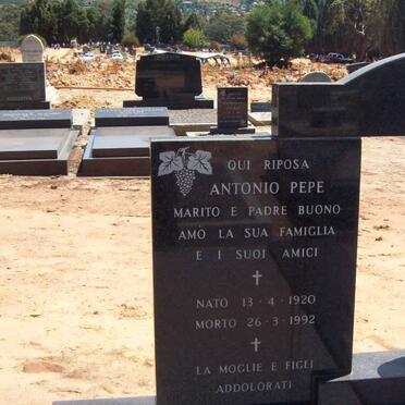 PEPE Antonio 1920-1992 &amp; Maria Carmela 1929-2002
