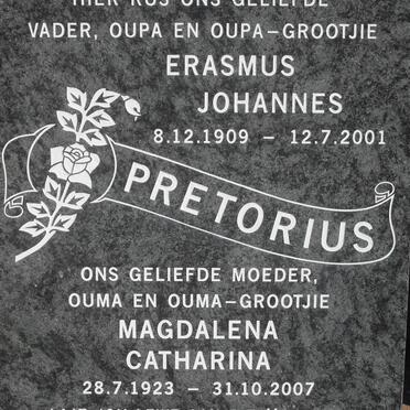PRETORIUS Erasmus Johannes 1909-2001 &amp; Magdalena Catharina 1923-2007