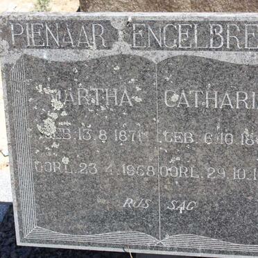 PIENAAR Martha 1871-1958 :: ENGELBRECHT Catharina 1887-1983