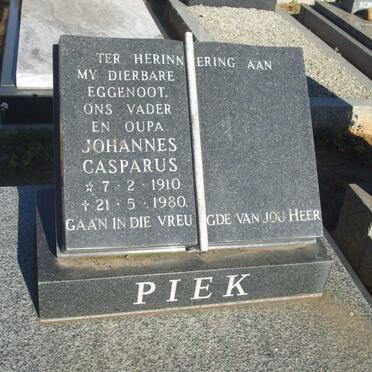 PIEK Johannes Casparus 1910-1980