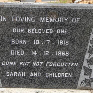 PIETERSEN Cecil Johan 1918-1968