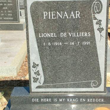 PIENAAR Lionel de Villiers 1914-1991