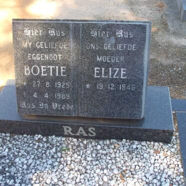 RAS Boetie 1925-1985 &amp; Elize 1946-