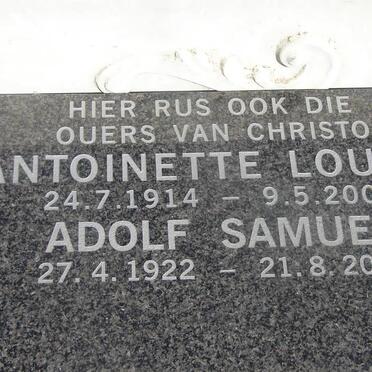 RAUTENBACH Adolf Samuel 1922-2005 &amp; Antoinette Louisa 1914-2003