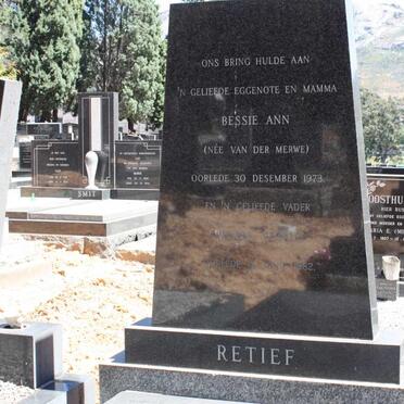 RETIEF Bessie Ann nee VAN DER MERWE -1973