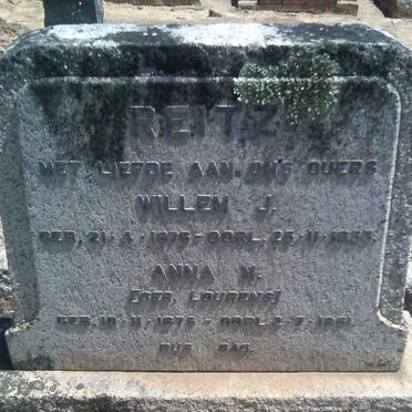 REITZ Willem J. 1876-1953 &amp; Anna M. LOURENS 1875-1951