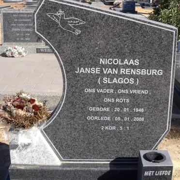 RENSBURG Nicolaas, Janse van 1948-2008