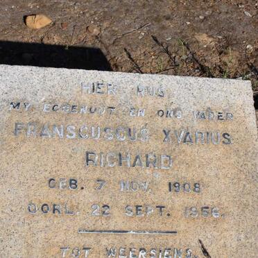 RICHARD Franscuscus Xvarius 1908-1956