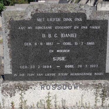 ROSSOUW D.B.C. 1887-1960 &amp; Susie 1894-1993