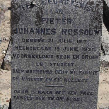 ROSSOUW Pieter Johannes 1917-1937
