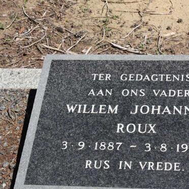 ROUX Willem Johannes 1887-1967
