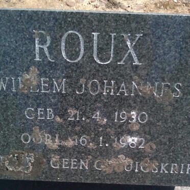 ROUX Willem Johannes 1930-1982