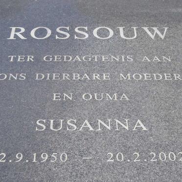 ROSSOUW Susanna 1950-2002