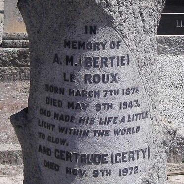 ROUX  A.M., le 1878-1943 &amp; Gertrude -1972