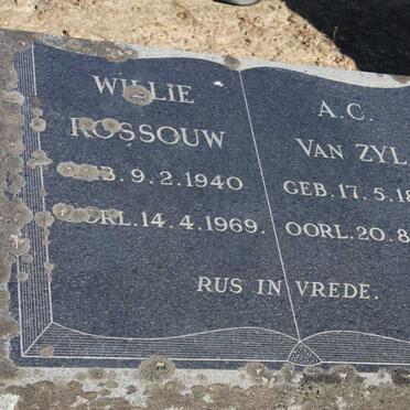 ROSSOUW Willie 1940-1969 :: VAN ZYL A.C. 1879-1965