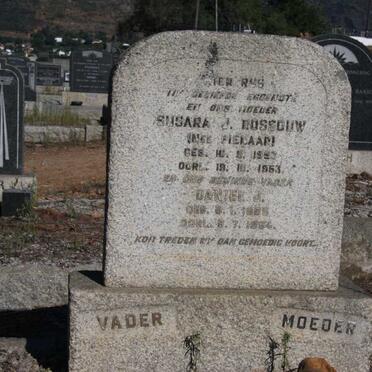 ROSSOUW Daniel J. 1895-1964 &amp; Susara J. PIENAAR 1893-1953