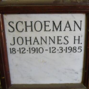 SCHOEMAN Johannes H. 1910-1985