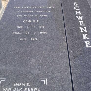 SCHWENKE Carl 1915-1986 :: VAN DER MERWE Maria E., SCHWENKE 1958-2004 _1