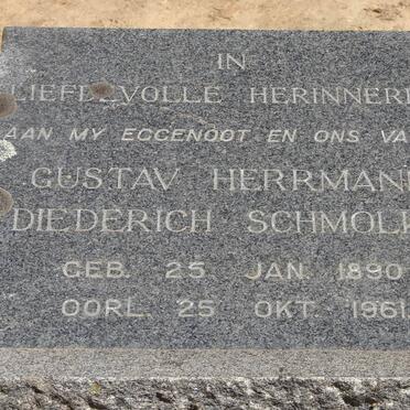 SCHMOLKE Gustav Herrmann Diederich 1890-1961
