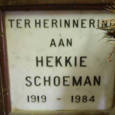 SCHOEMAN Hekkie 1919-1984
