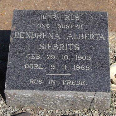 SIEBRITS Hendrena Alberta 1903-1965