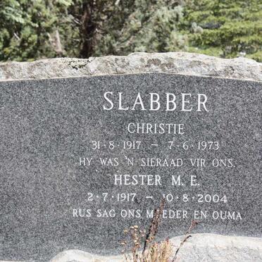 SLABBER Christie 1917-1973 & Hester M.E. 1917-2004