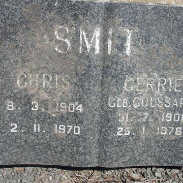 SMIT Chris 1904-1970 & Gerrie GOUSSARD 1901-1978
