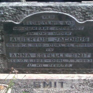 SMIT Albertus Jacobus 1888-19?0 :: SMIT Anna Estelle 1925-1963