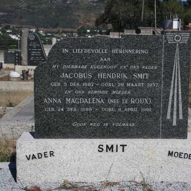 SMIT Jacobus Hendrik 1887-1957 & Anna Magdalena LE ROUX 1889-1961