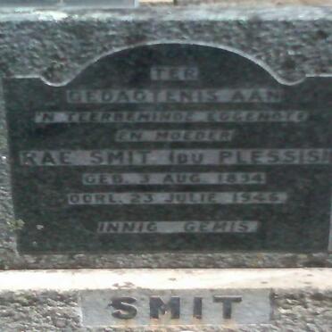 SMIT Rae nee DU PLESSIS 18?4-1946