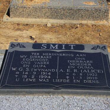 SMIT W.G.S. 1914-1994 & A.E.R. 1922-2010