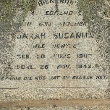 SMITH Sarah Susanna NORTJE 1907-1942