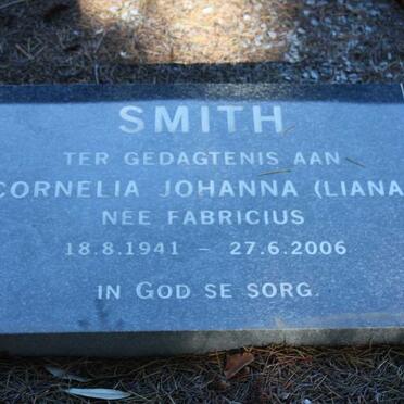 SMITH Cornelia Johanna nee FABRICIUS 1941-2006