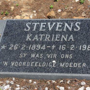 STEVENS Katriena 1894-1984