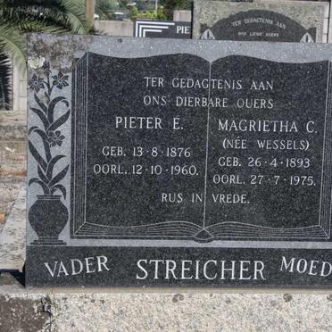STREICHER Pieter E. 1876-1960 & Magrietha C. WESSELS 1893-1975