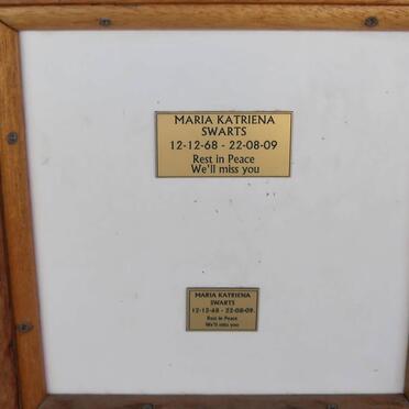SWARTS Maria Katriena 1968-2009