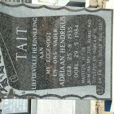 TAIT Adriaan Hendrikus 1935-1984