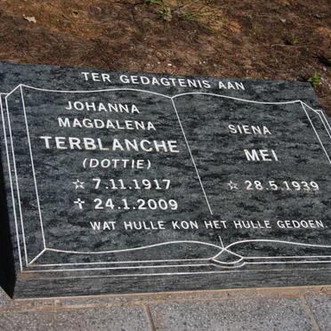 TERBLANCHE Johanna Magdalena 1917-2009 :: MEI Siena 1939-