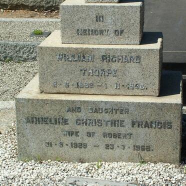 THORPE William Richard 1882-1948 :: FRANCIS Anneline Christine 1929-1969