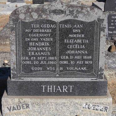THIART Hendrik Johannes Erasmus 1885-1960 &amp; Elizabeth Cecelia Johanna 1889-1979