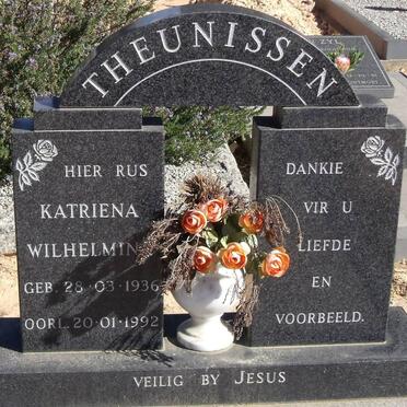 THEUNISSEN Katriena Wilhelmina 1936-1992