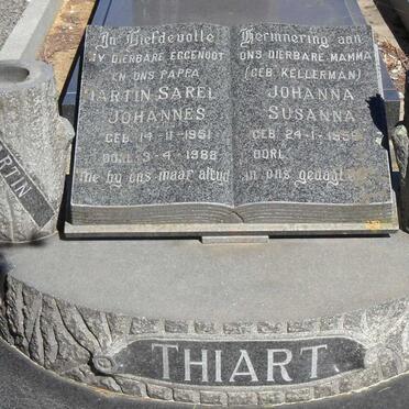 THIART Martin Sarel Johannes 1951-1988 &amp; Johanna Susanna KELLERMAN 1956-